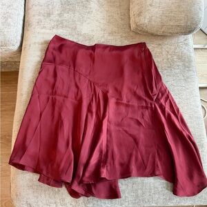Abercrombie & Fitch Asymmetrical Burgundy Skirt